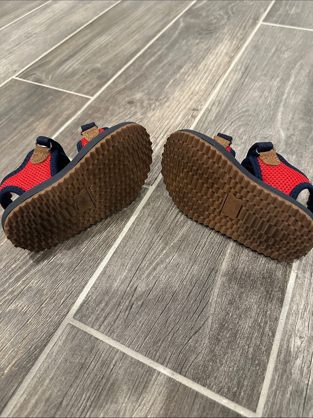 OshKosh B'gosh Navy, Red & Tan Toddler Open-Toe Sandals - Picture 6 of 6